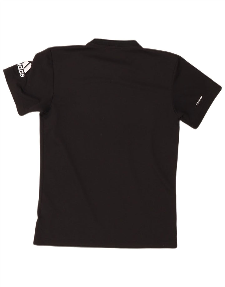 T-shirt grafica da uomo ADIDAS Top piccola in poliestere nero