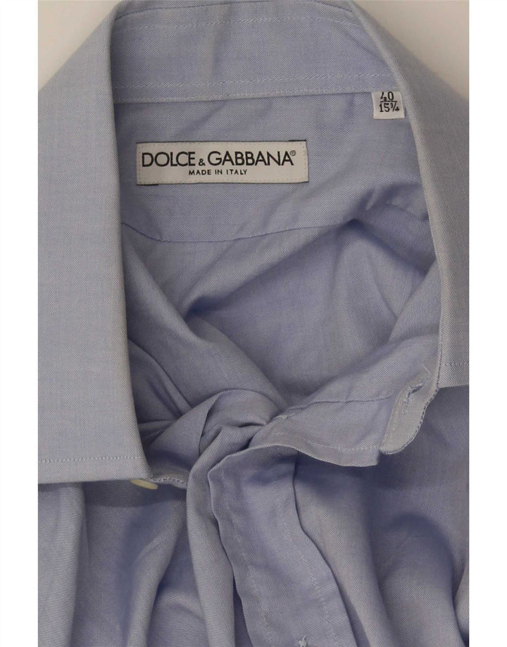 Camicia da uomo Dolce & Gabbana taglia 40 15 3/4 blu medio