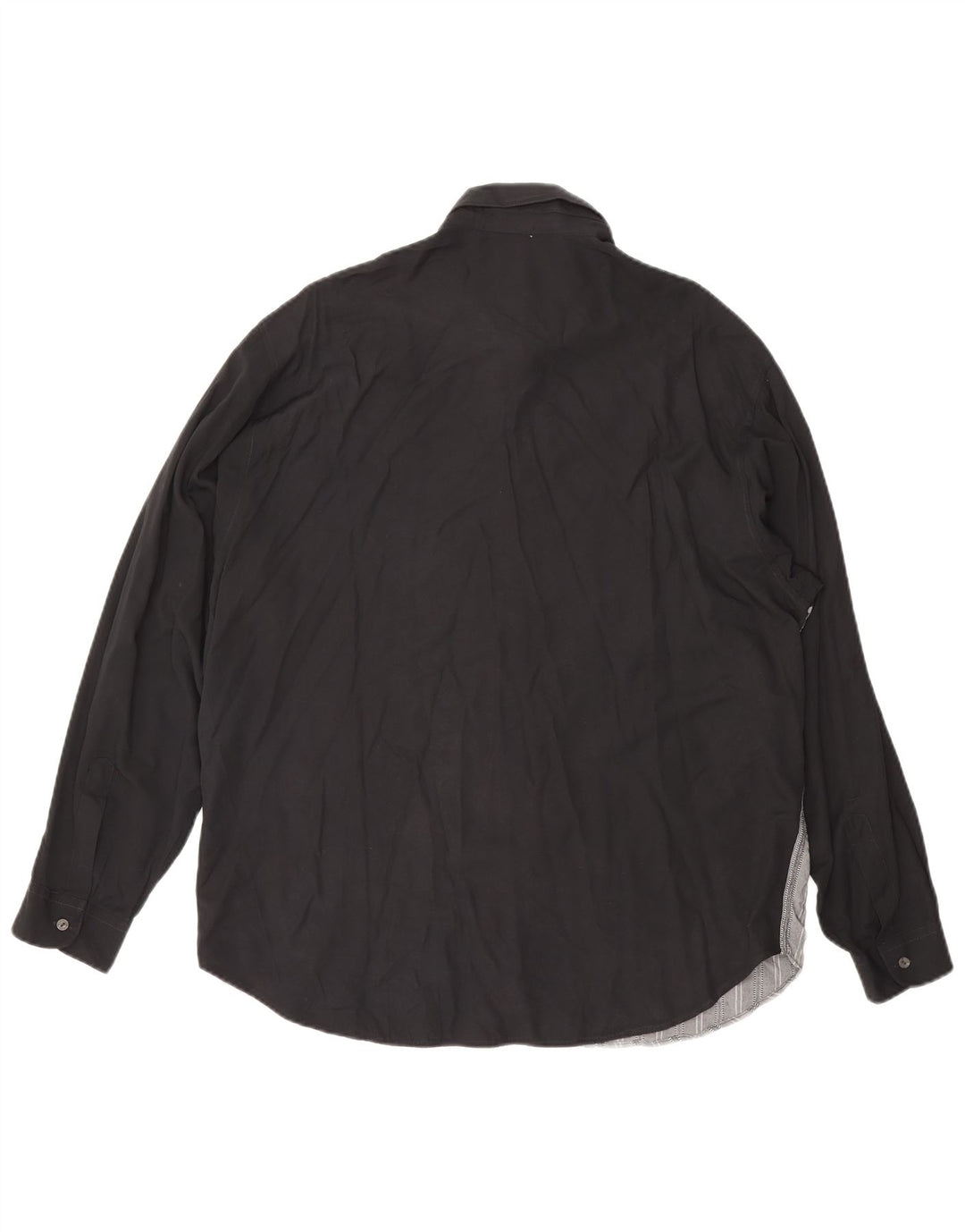 CRIVER Mens Shirt XL Black Striped Viscose