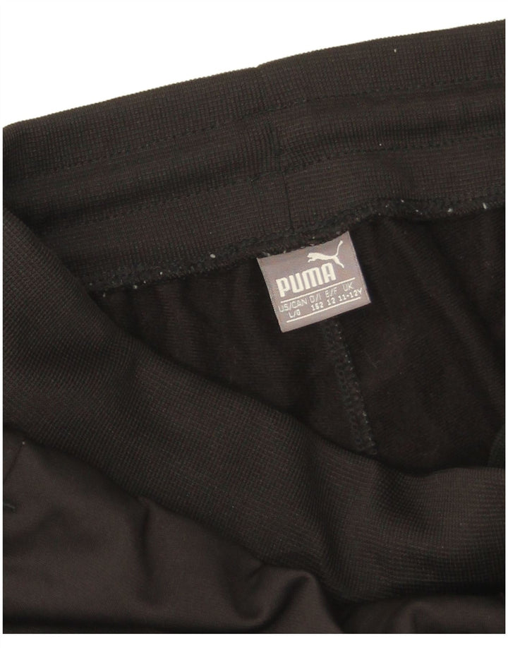Pantaloni da tuta con grafica Puma da ragazzo, pantaloni da jogging, 11-12 anni, poliestere nero