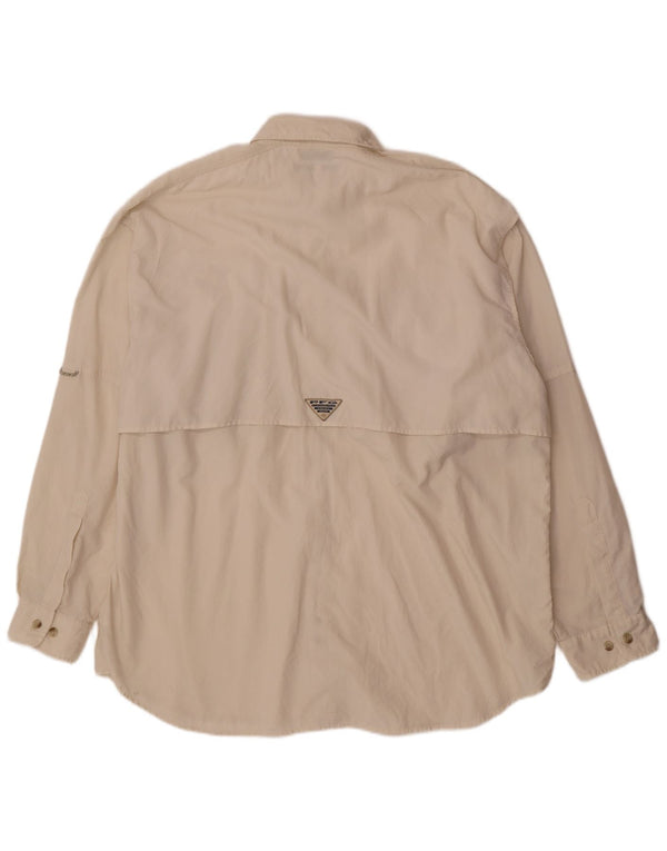 Camicia da uomo Columbia XL poliestere bianco