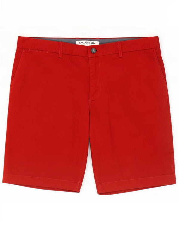 Pantaloncini chino slim fit da uomo Lacoste taglia 50 XL W40 cotone rosso
