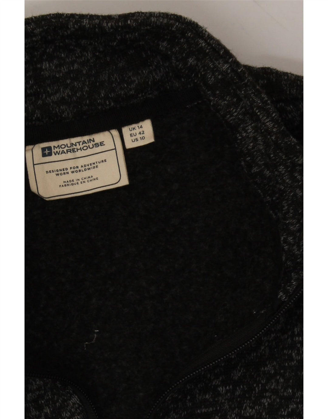 MOUNTAIN WAREHOUSE Womens Tracksuit Top Jacket UK 14 Large Black Vintage Mountain Warehouse and Second-Hand Mountain Warehouse from Messina Hembry 