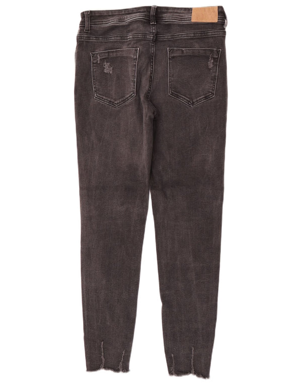 Jeans skinny effetto invecchiato da donna Zara EU 38 Small W28 L27 Cotone grigio