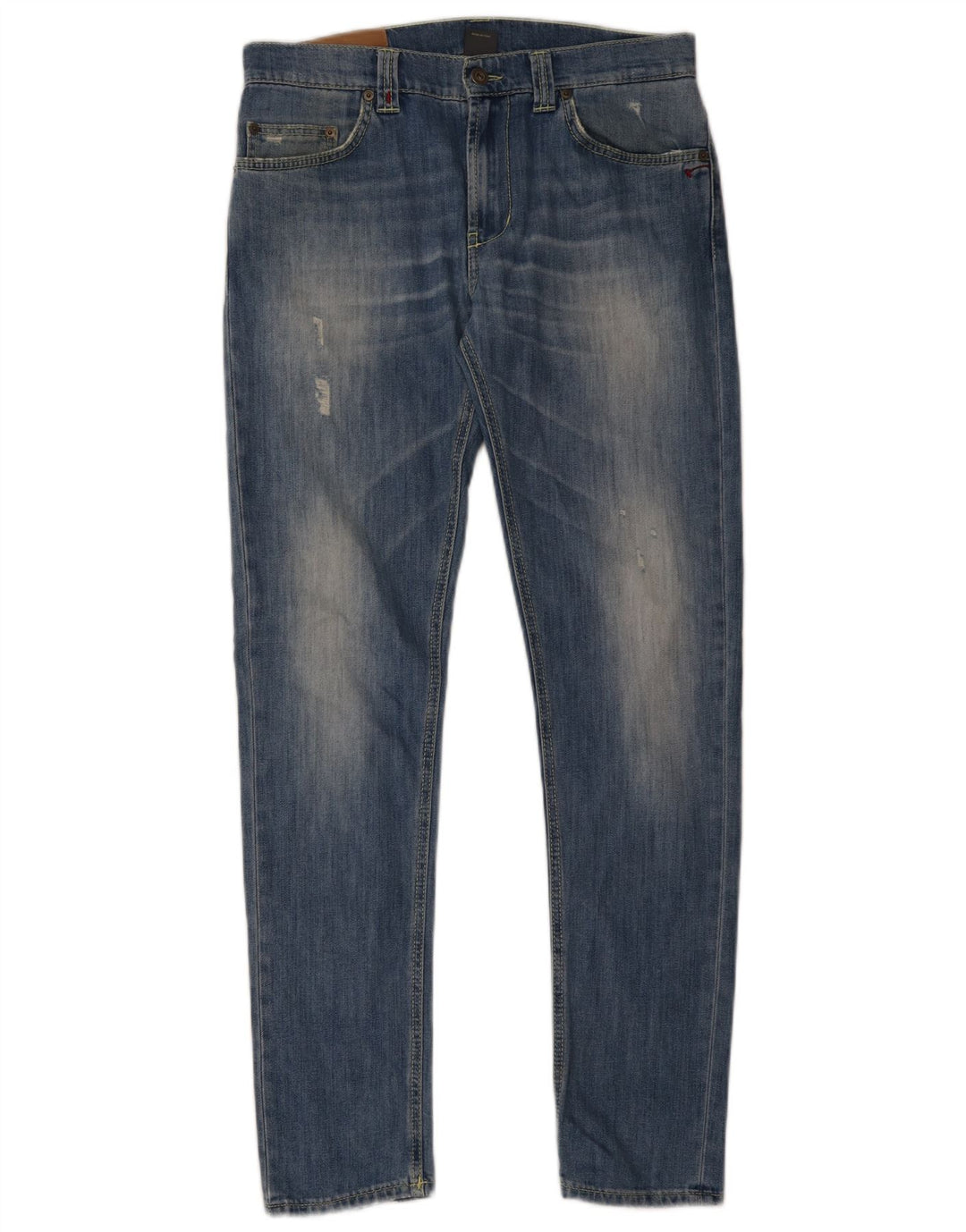 Dondup Jeans slim invecchiati da uomo W33 L32 in cotone blu