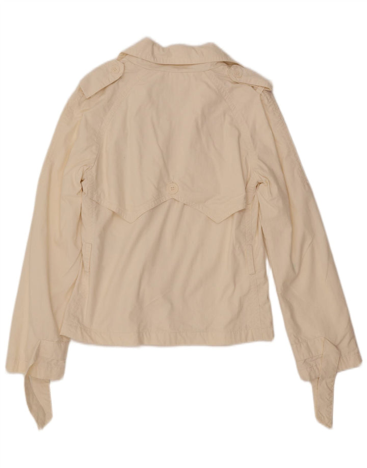 Caban da donna Sisley IT 40 piccolo in cotone bianco sporco
