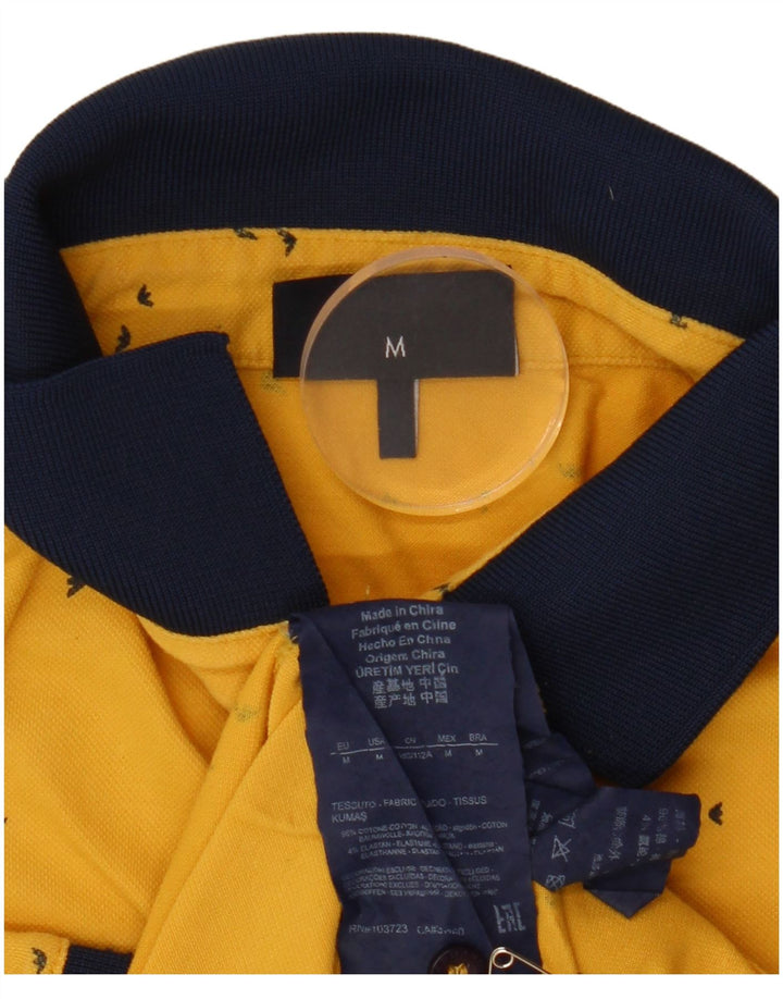 ARMANI JEANS Polo da uomo con motivo astratto, color block giallo medio