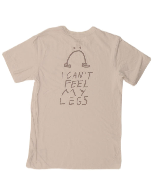 NIKE T-shirt grafica da uomo Dri Fit Top piccola in cotone bianco