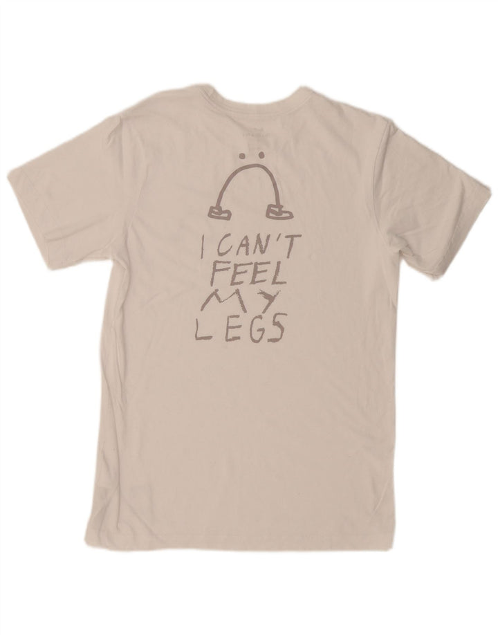 NIKE T-shirt grafica da uomo Dri Fit Top piccola in cotone bianco