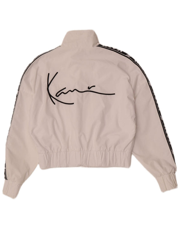Giacca da ginnastica da donna con grafica Karl Kani UK 10 Small White Colourblock