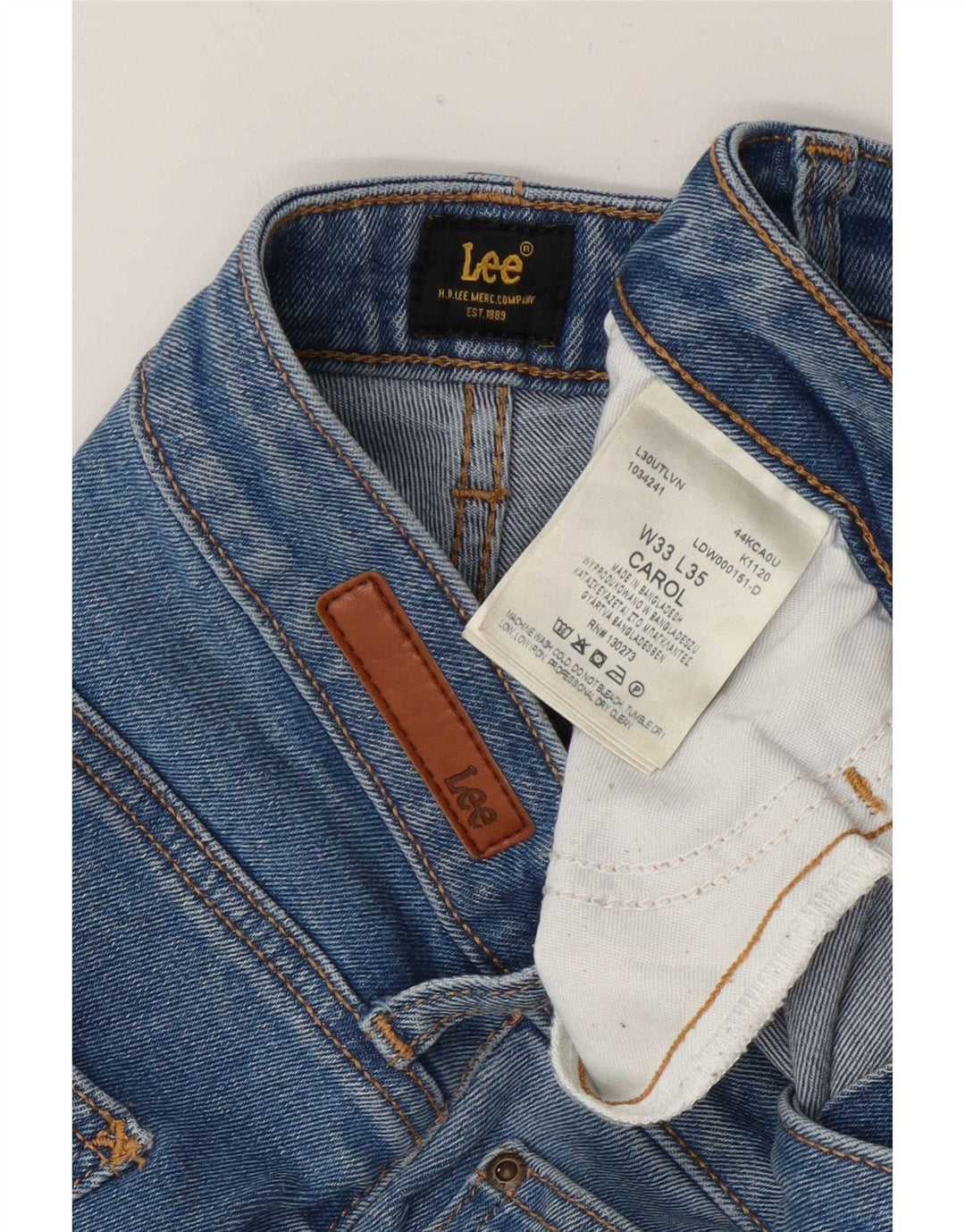 Jeans dritti da uomo Lee Carol W33 L29 cotone blu