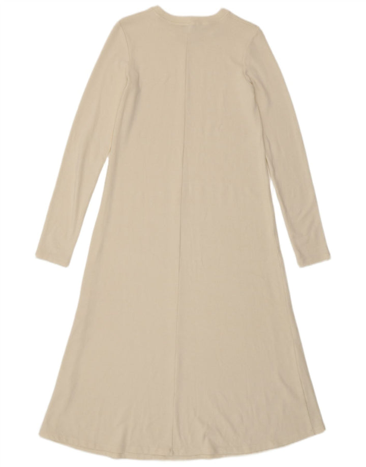 Abito maxi maglione Zara da donna UK 10 piccolo bianco