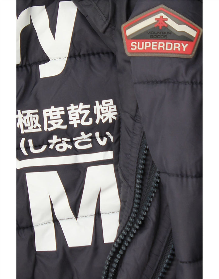 Giacca imbottita da uomo SUPERDRY UK 38 nylon blu navy medio