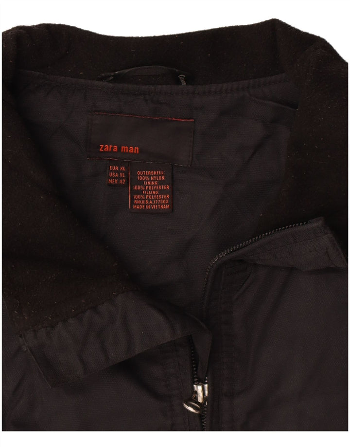 Giubbotto bomber da uomo Zara UK 42 XL nylon nero