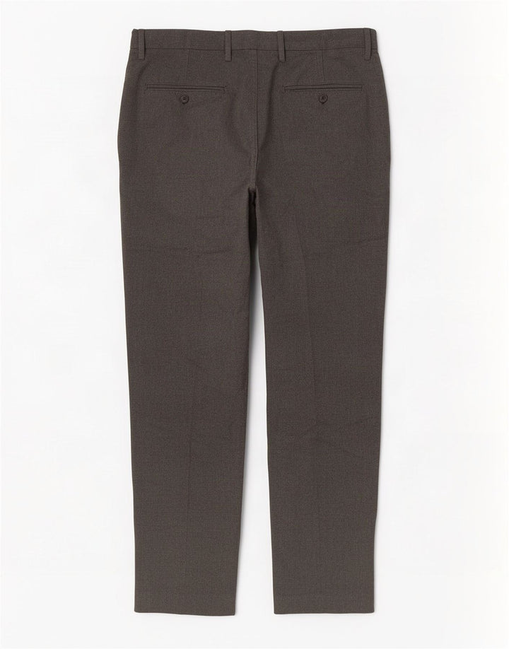 Pantaloni da abito slim fit Marks & Spencer da uomo W34 L31 poliestere grigio