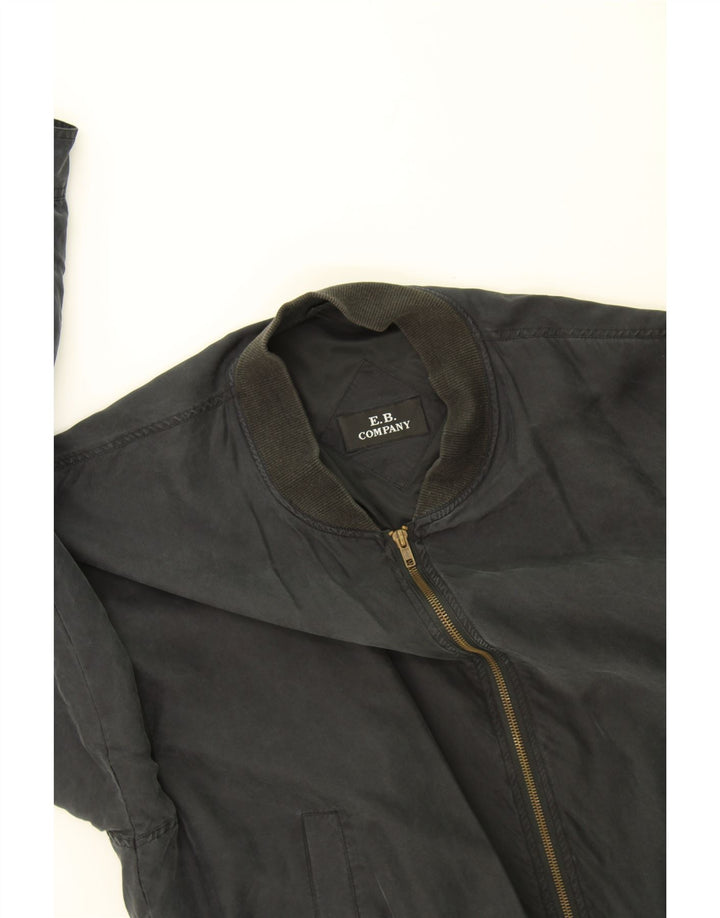 E.B. COMPANY Mens Bomber Jacket IT 52/54 XL Navy Blue Vintage E.B. Company and Second-Hand E.B. Company from Messina Hembry 