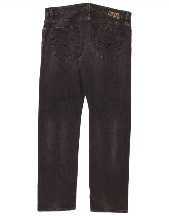 Jeans dritti regolari da uomo Diesel Larkee W38 L32 in cotone grigio