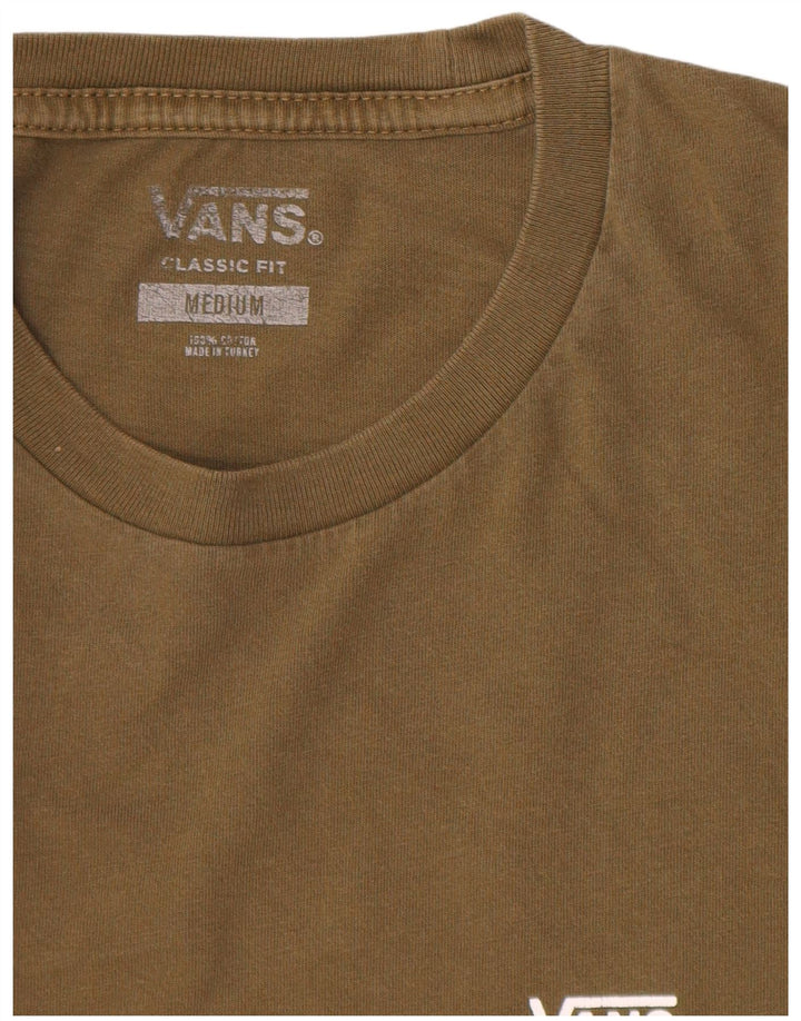 T-shirt da uomo dalla vestibilità classica di Vans, in cotone color block medio kaki