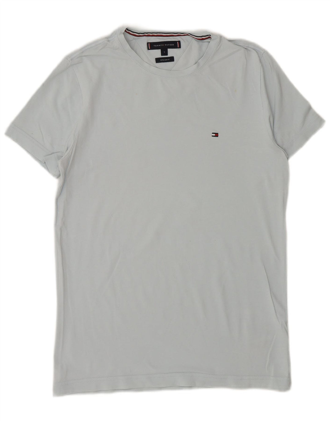TOMMY HILFIGER T-shirt extra slim da uomo Top piccolo in cotone blu