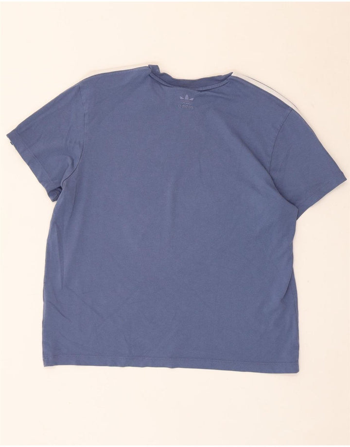 T-shirt grafica da donna Adidas Top UK 14 cotone blu medio