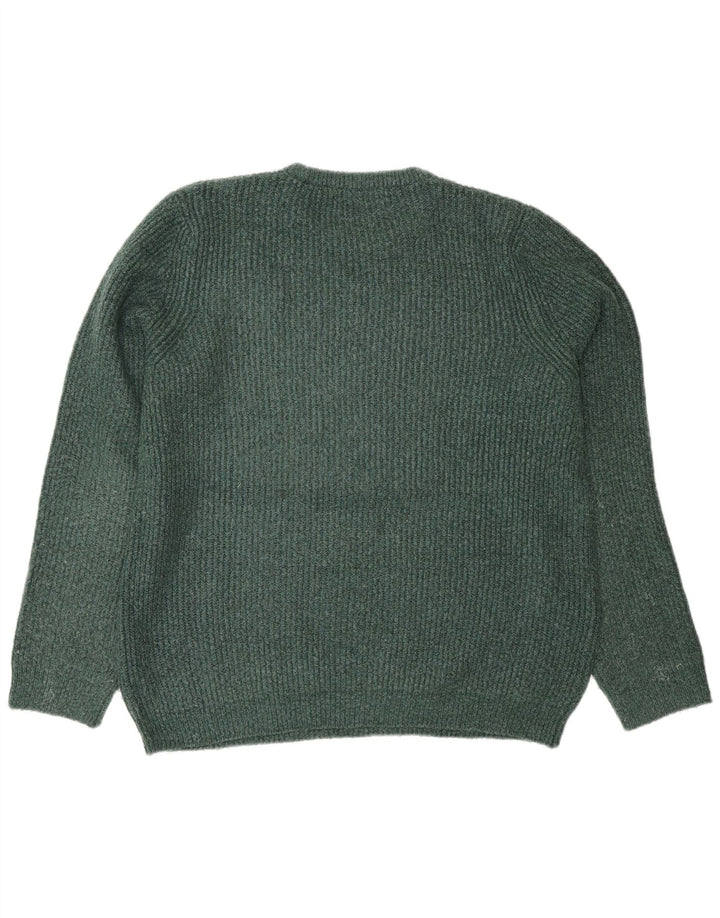 Maglione maglione girocollo da uomo Marks & Spencer grande acrilico verde