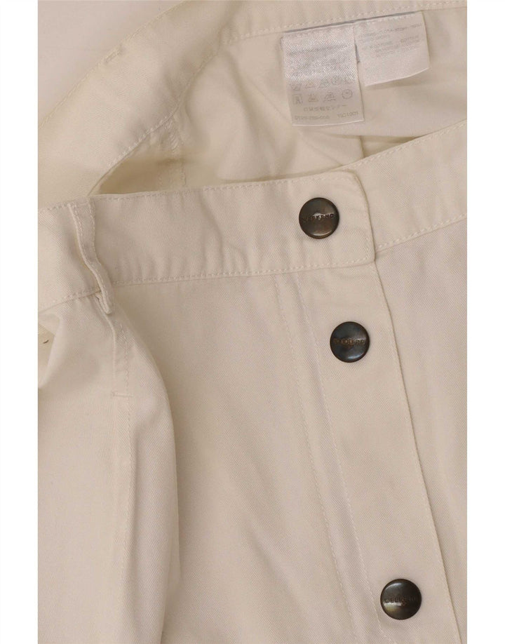 Gonna a trapezio da donna del fine settimana UK 14 media W30 cotone bianco