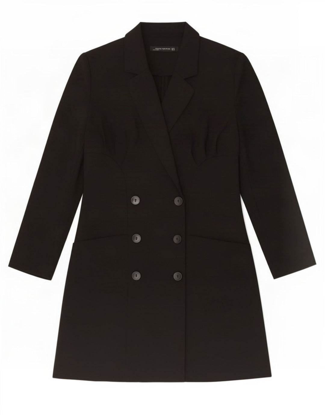 Cappotto doppiopetto da donna Zara UK 12 medio nero