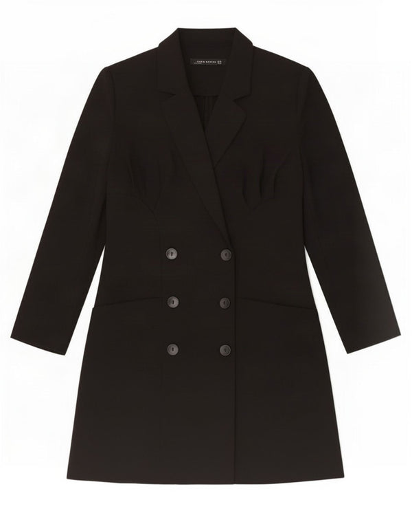 Cappotto doppiopetto da donna Zara UK 12 medio nero