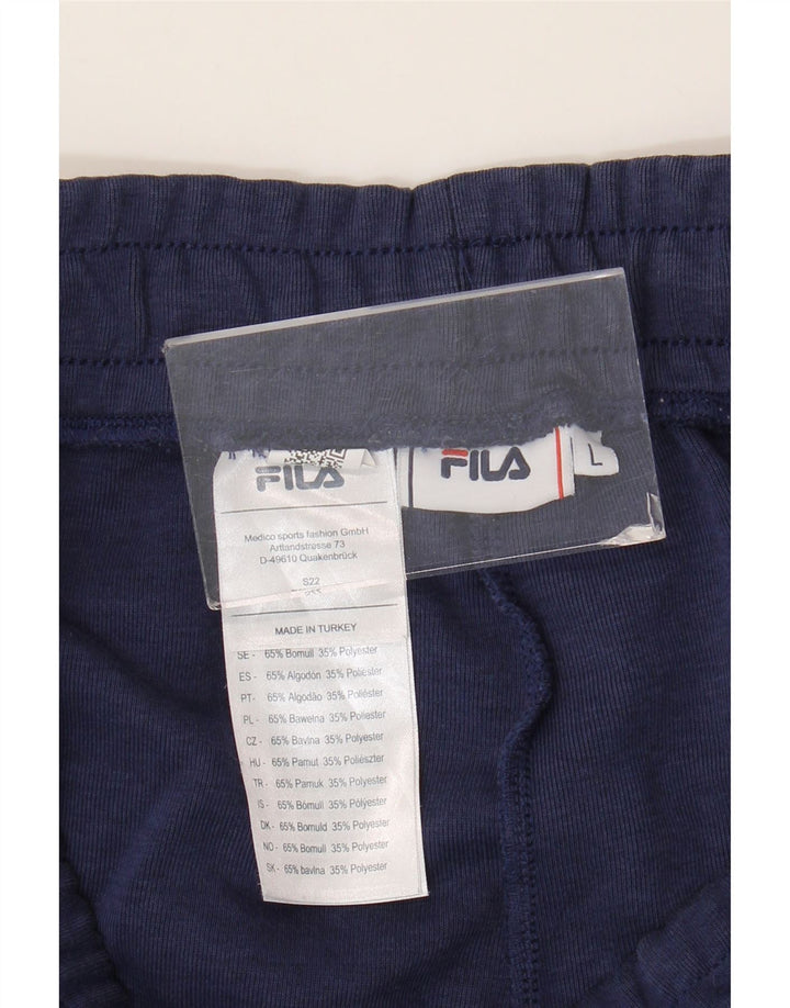 Pantaloni da tuta da uomo FILA grandi in cotone blu navy