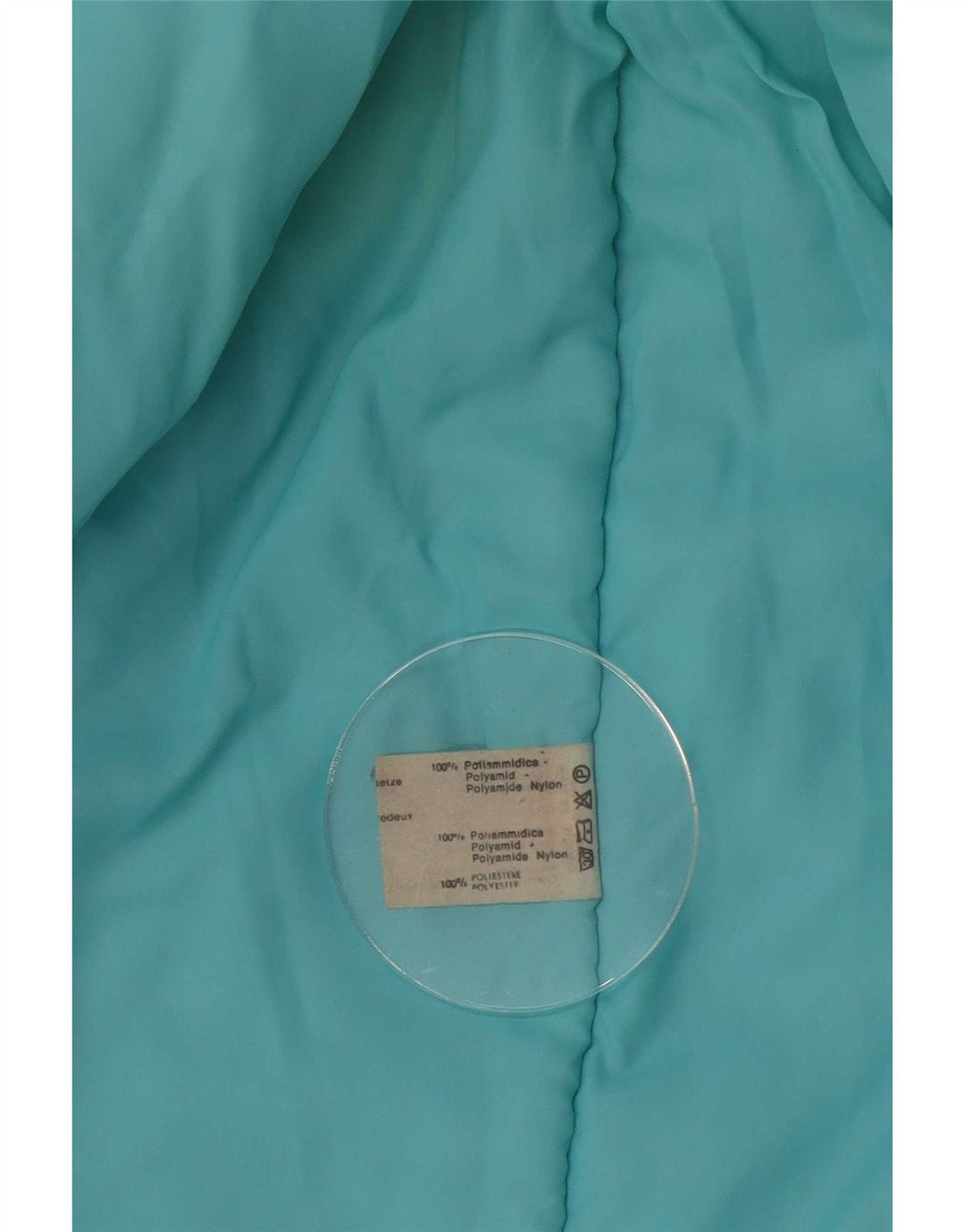 Cappotto imbottito oversize da donna vintage IT 38 XS blu in poliammide