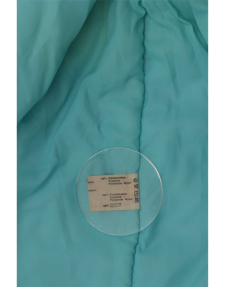 Cappotto imbottito oversize da donna vintage IT 38 XS blu in poliammide