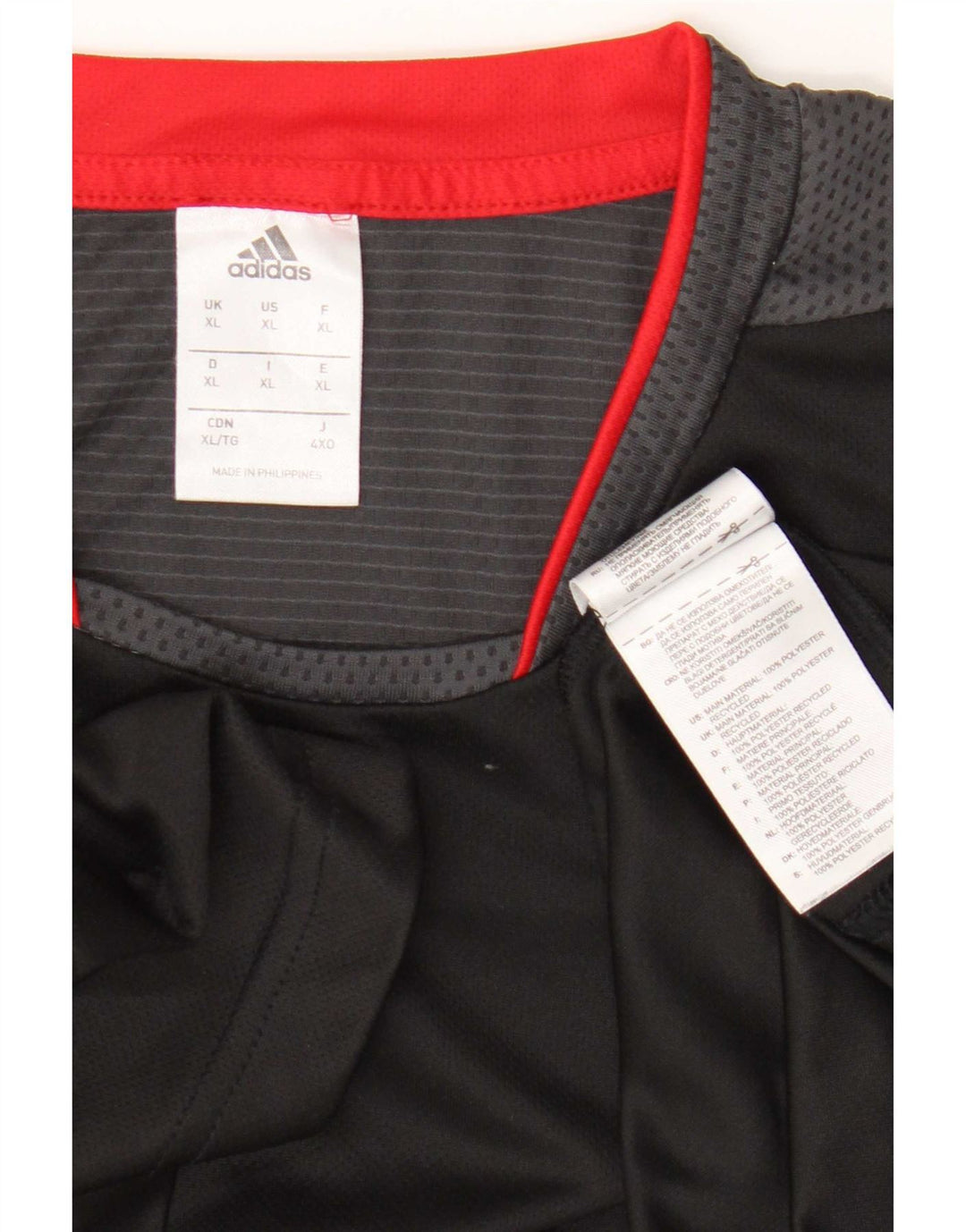 T-shirt da uomo Adidas Top XL nera in poliestere