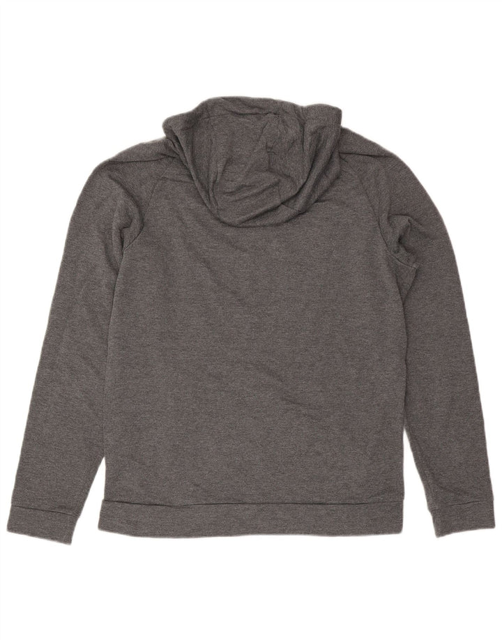 Felpa con cappuccio grafica Nike da donna UK 14 Poliestere screziato grigio medio