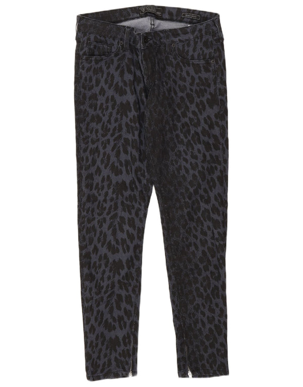 Guess Jeans skinny Beverly da donna W30 L29 Cotone con stampa animalier blu navy
