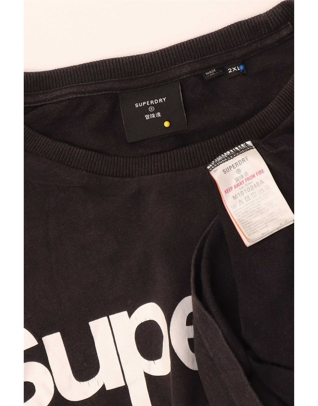 T-shirt grafica da uomo Superdry Top 2XL cotone nero