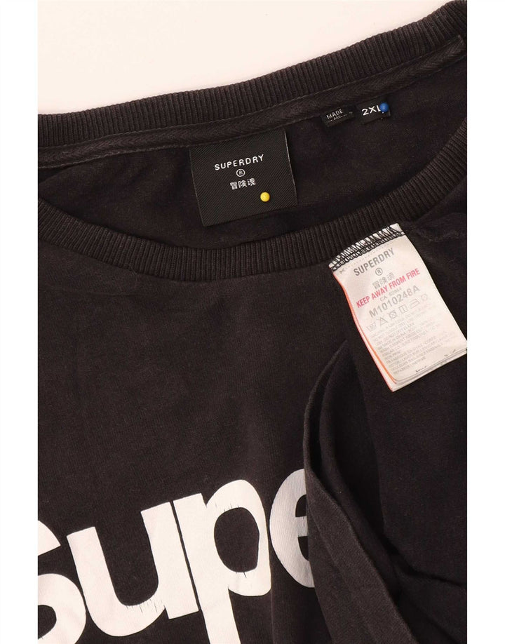 T-shirt grafica da uomo Superdry Top 2XL cotone nero
