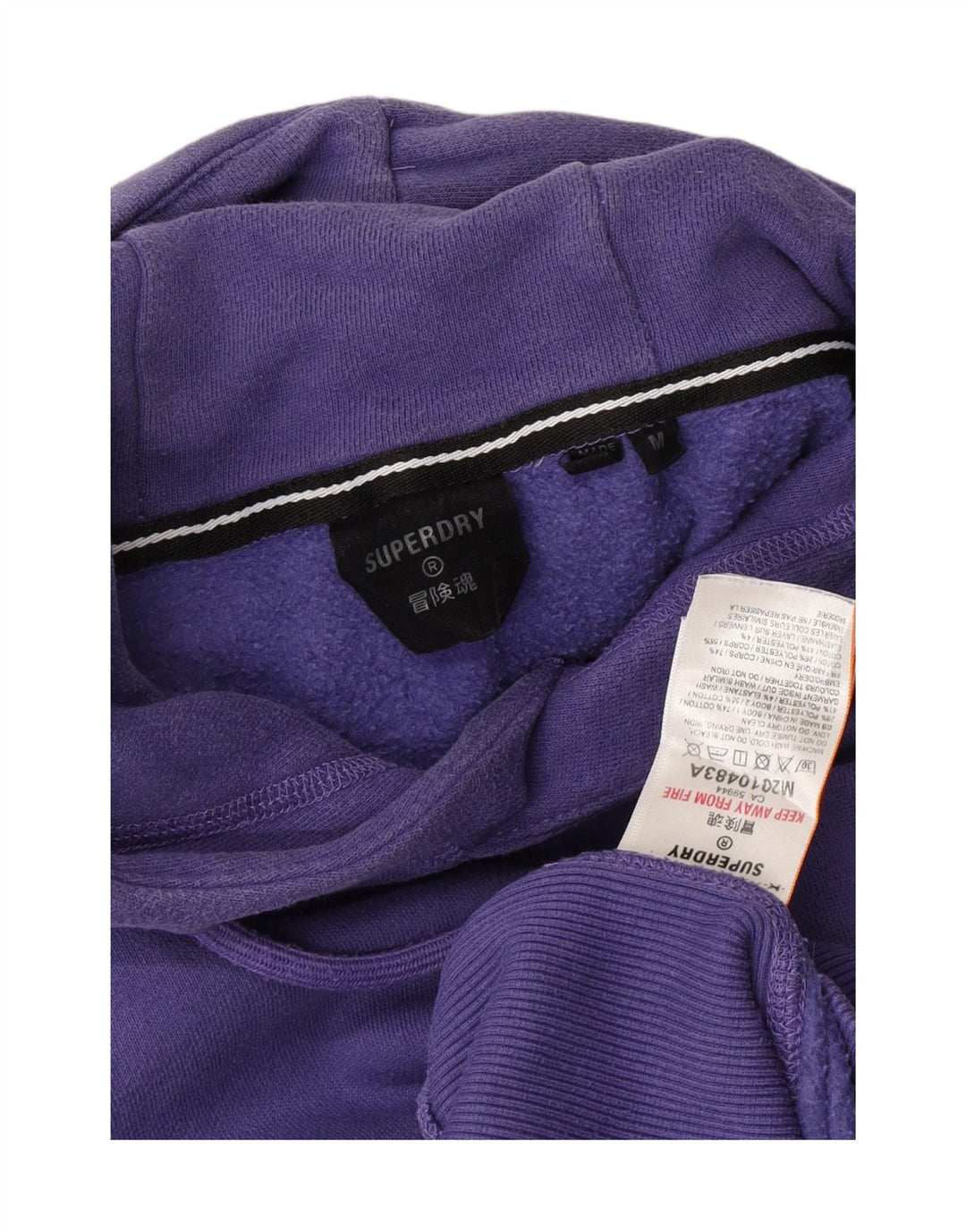 SUPERDRY Mens Hoodie Jumper Medium Purple Cotton Vintage Superdry and Second-Hand Superdry from Messina Hembry 