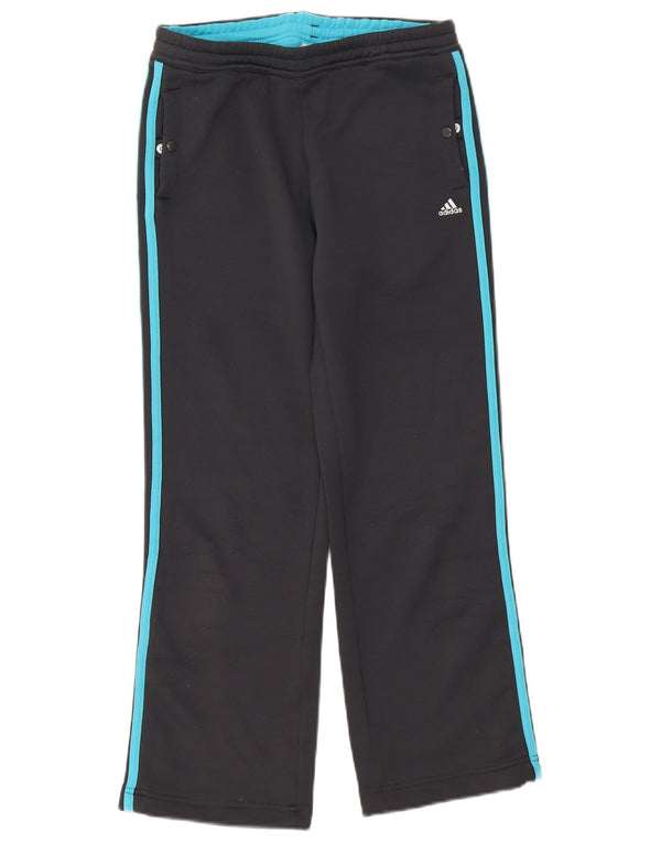 Pantaloni della tuta da donna Adidas UK 12 Poliestere grigio medio