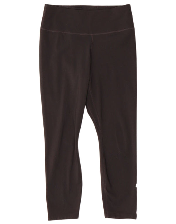 Leggings Capri Dri Fit da donna NIKE UK 10 piccoli poliestere nero