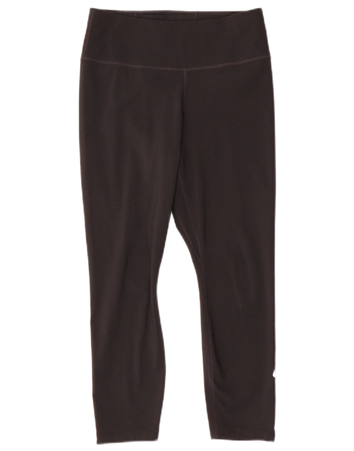 Leggings Capri Dri Fit da donna NIKE UK 10 piccoli poliestere nero