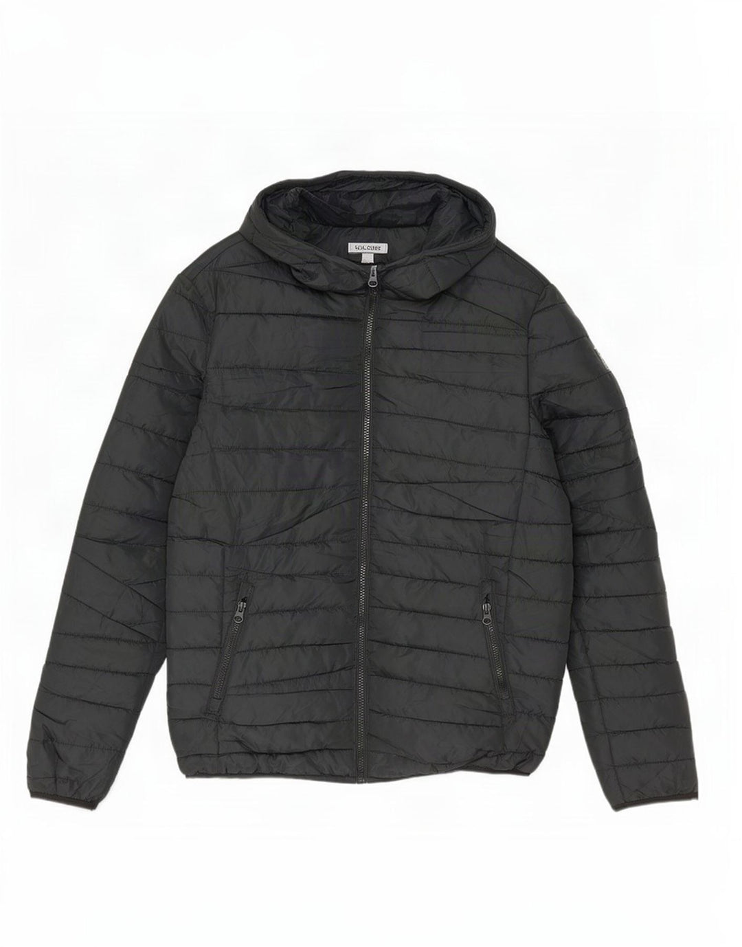 Giacca imbottita con cappuccio da uomo Jack & Jones UK 36 piccola poliestere nero