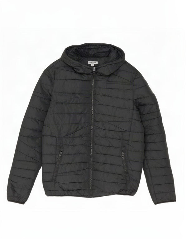 Giacca imbottita con cappuccio da uomo Jack & Jones UK 36 piccola poliestere nero