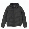 Giacca imbottita con cappuccio da uomo Jack & Jones UK 36 piccola poliestere nero