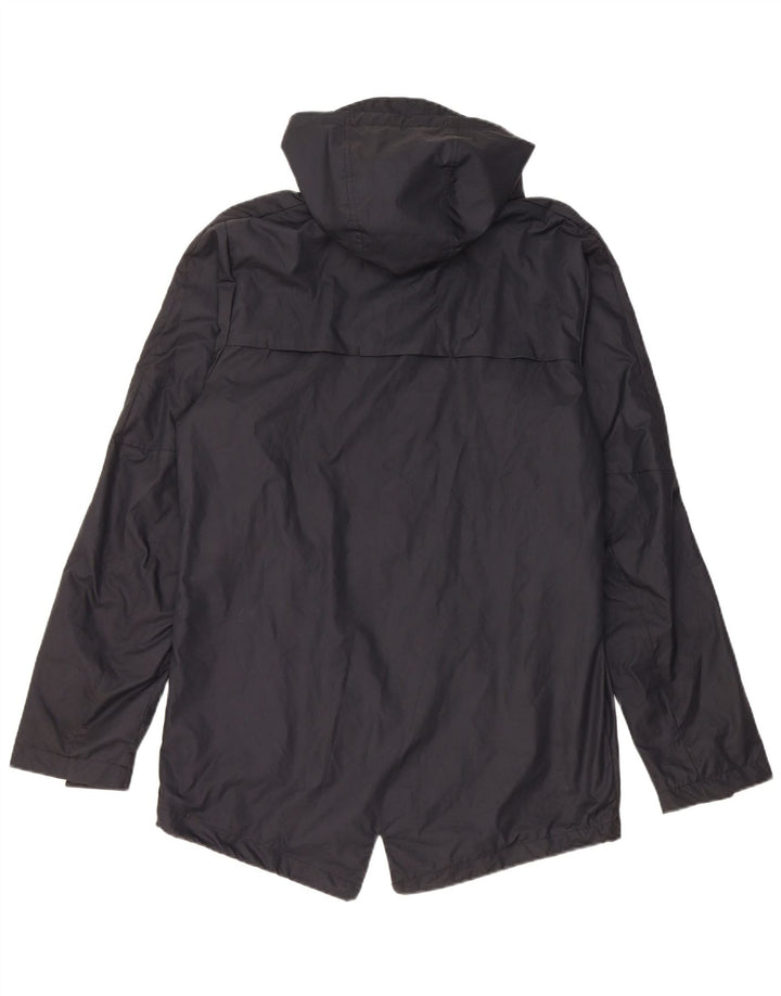 Giacca antipioggia con cappuccio grafico Nike da uomo UK 38 medio poliestere blu navy