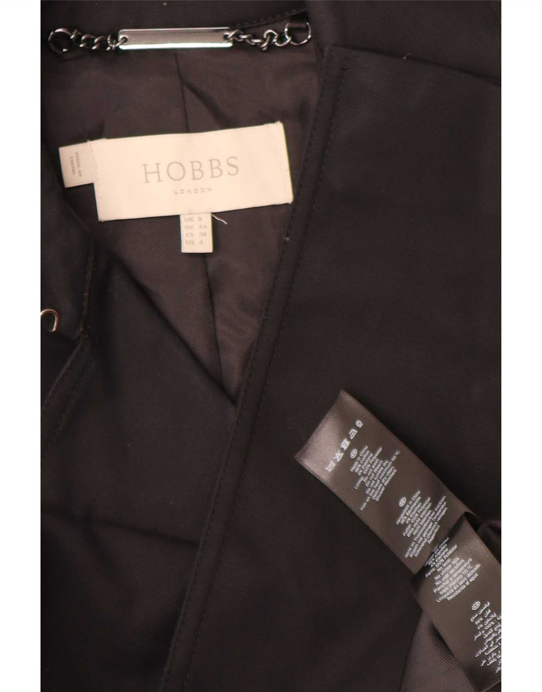 Trench da donna Hobbs UK 8 piccolo cotone nero