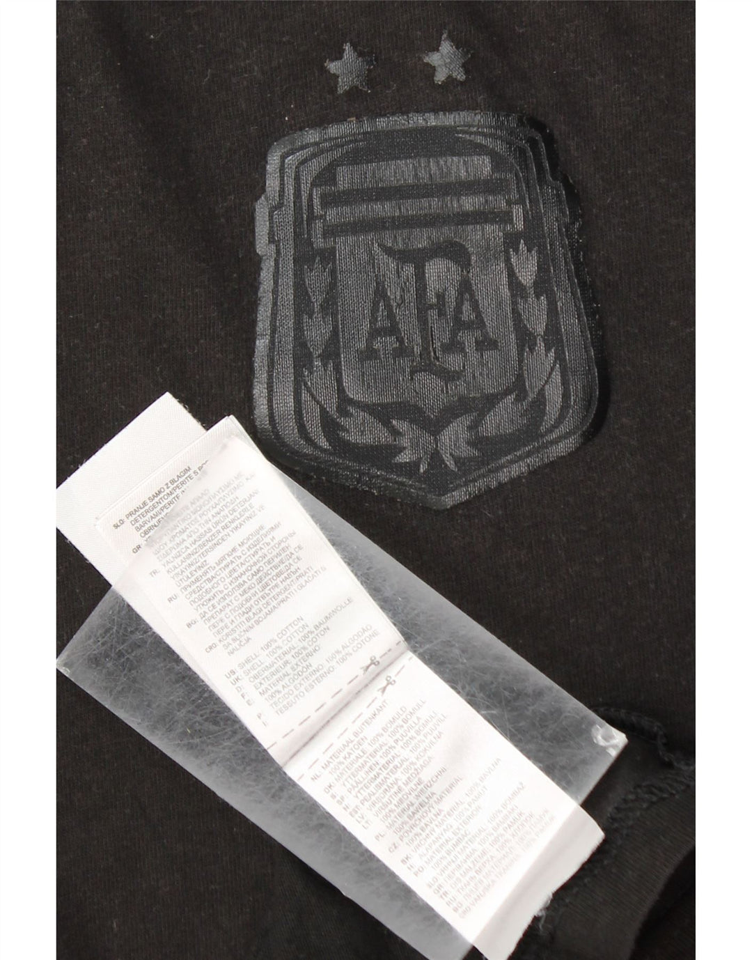 T-shirt ADIDAS da uomo della nazionale argentina di calcio, grande, in cotone nero