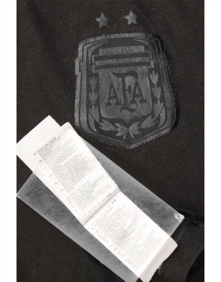 T-shirt ADIDAS da uomo della nazionale argentina di calcio, grande, in cotone nero