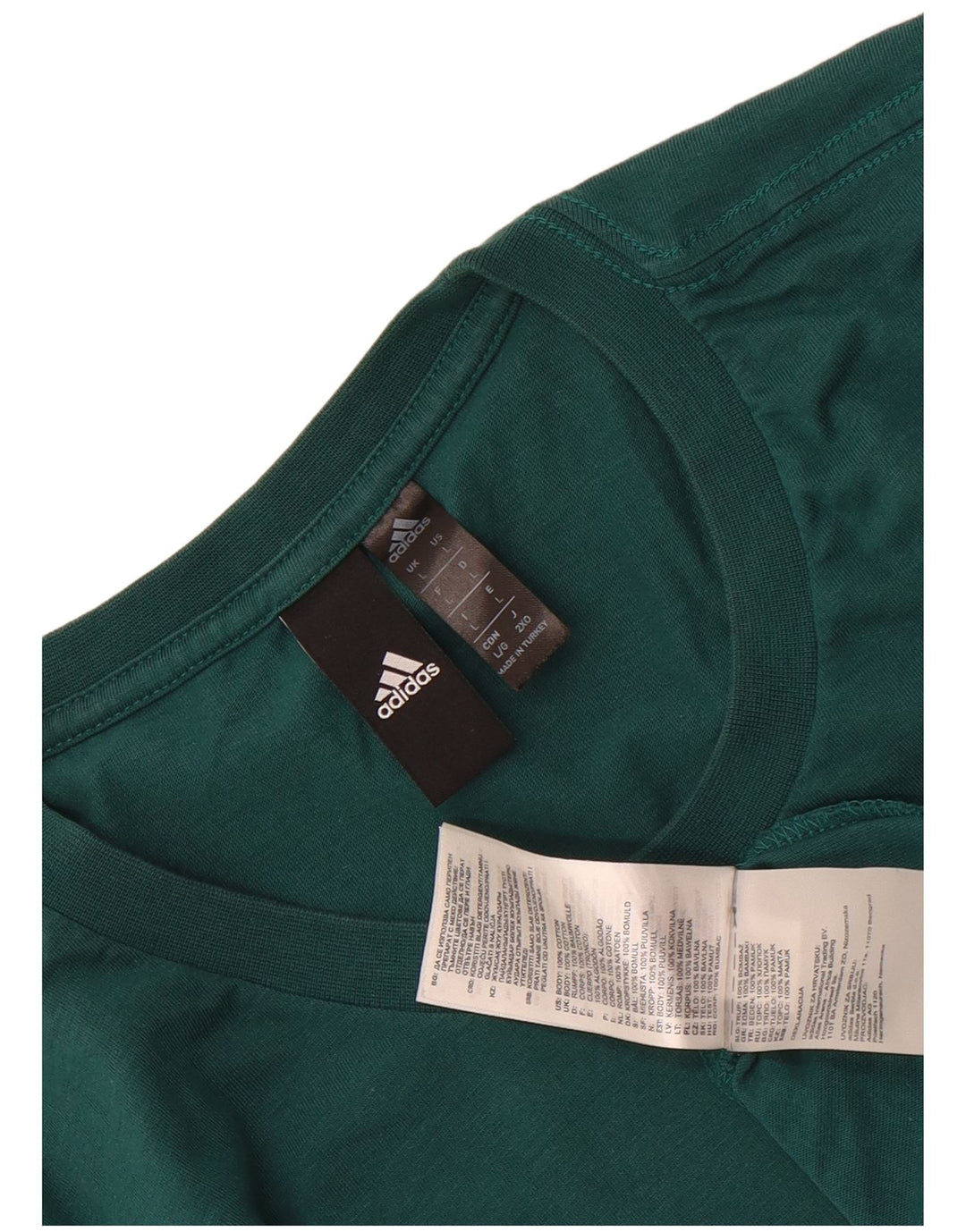 T-shirt grafica da uomo Adidas Top grande in cotone verde