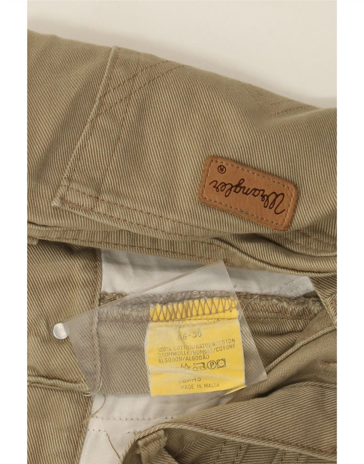 Pantaloncini di jeans Wrangler da uomo Texas W36 di grandi dimensioni in cotone beige