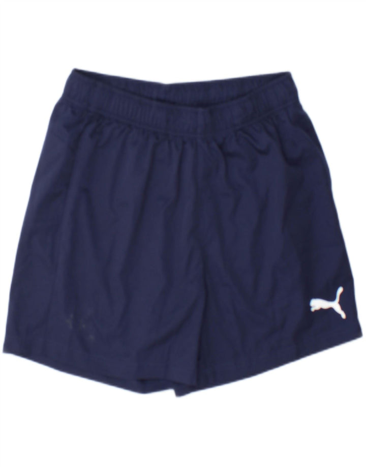 Pantaloncini sportivi da uomo Puma Large in poliestere blu navy